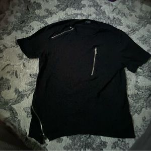 Zara Man - Men’s Black Shirt with Zippers 🖤 Punk Goth Emo Style